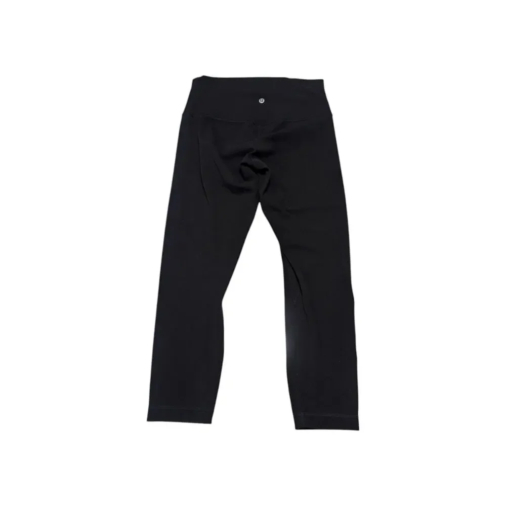 Lululemon Align Crop Leggings 23in Black Womens 8 Sportswear Activewear Workout